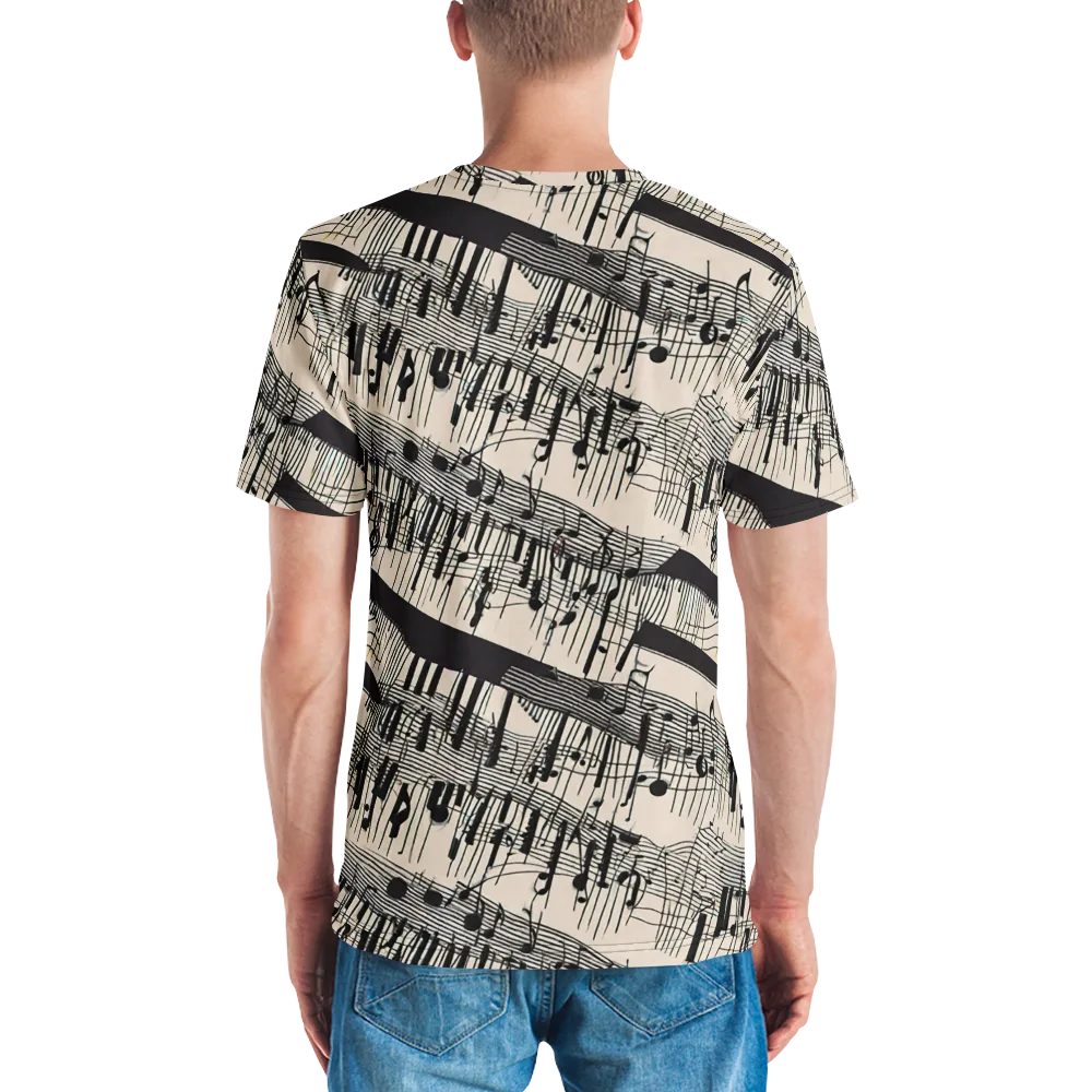 Noir Crescendo on Men's Crew Neck T-Shirt — Back