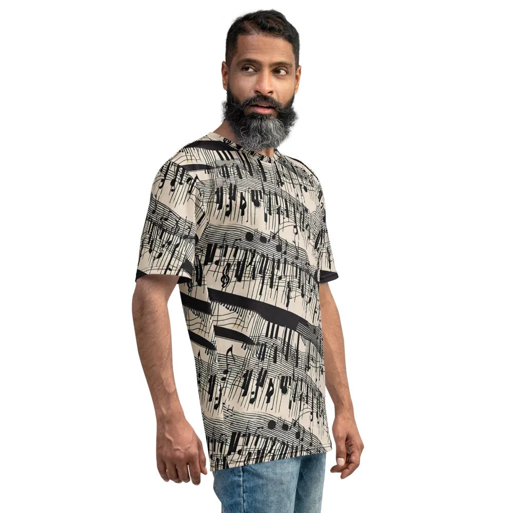 Noir Crescendo on Men's Crew Neck T-Shirt — Right