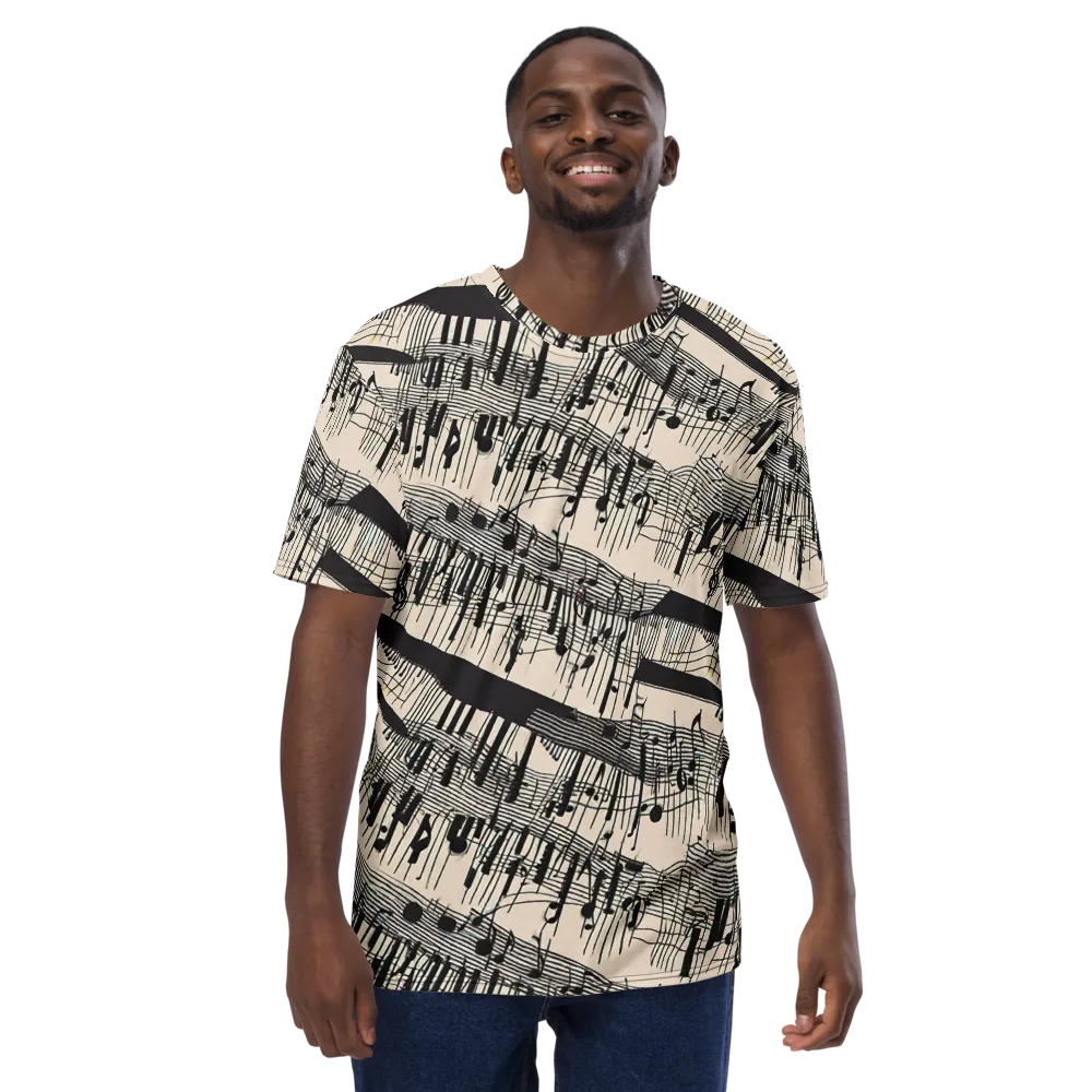 Noir Crescendo on Men's Crew Neck T-Shirt — Front