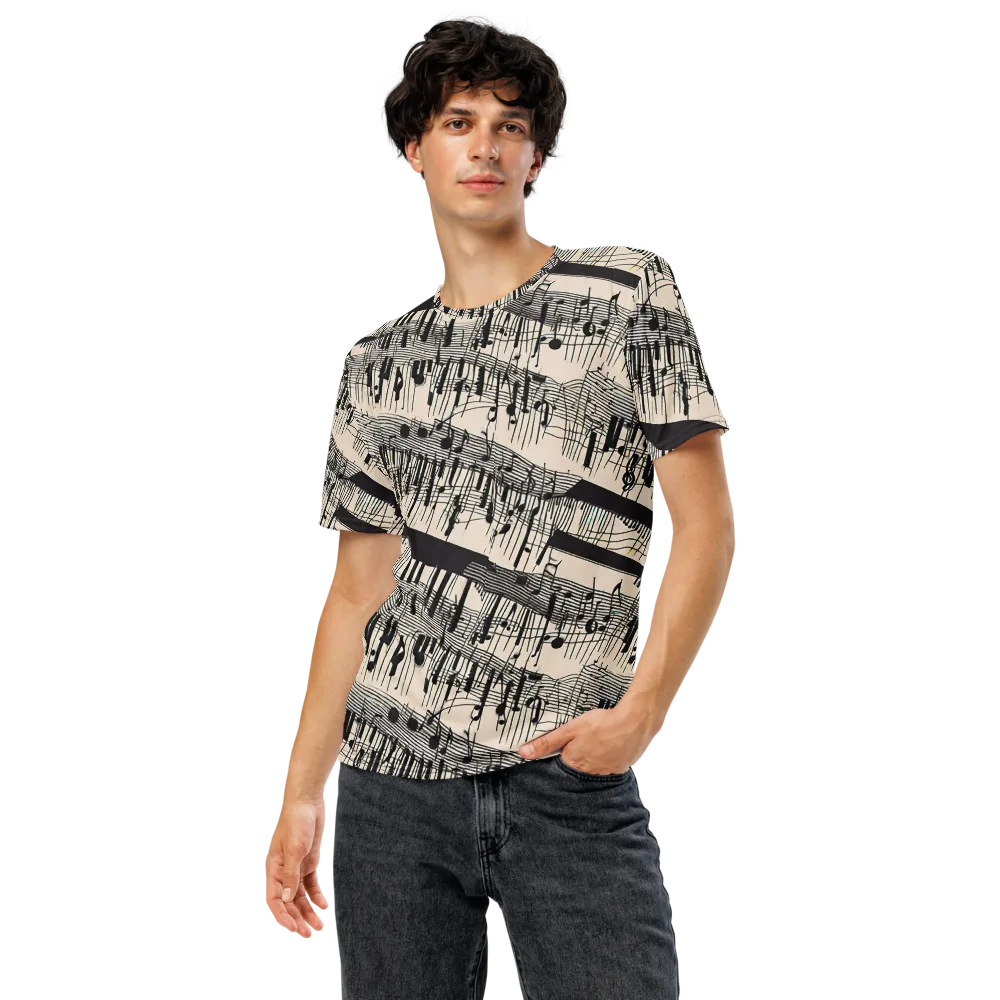Noir Crescendo on Men's Crew Neck T-Shirt — Front