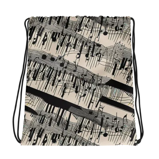 Noir Crescendo on a Drawstring Bag