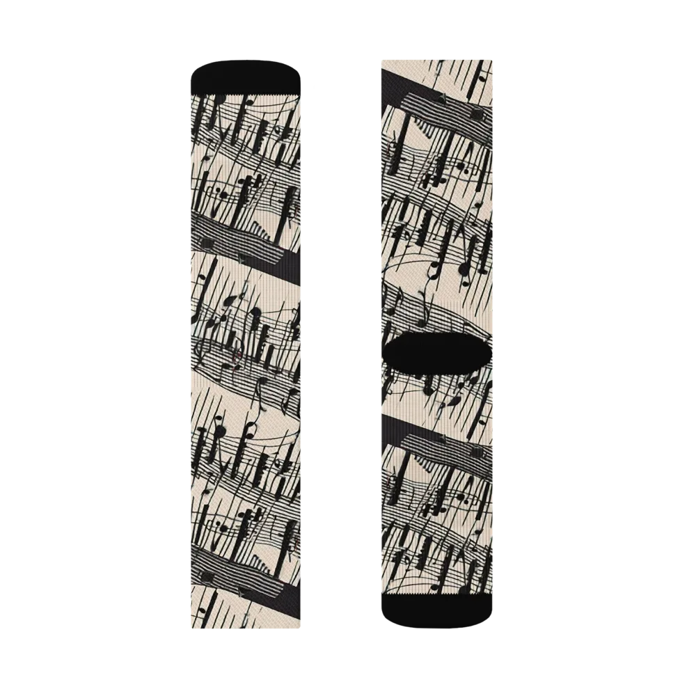 Noir Crescendo on Socks — Right Sock