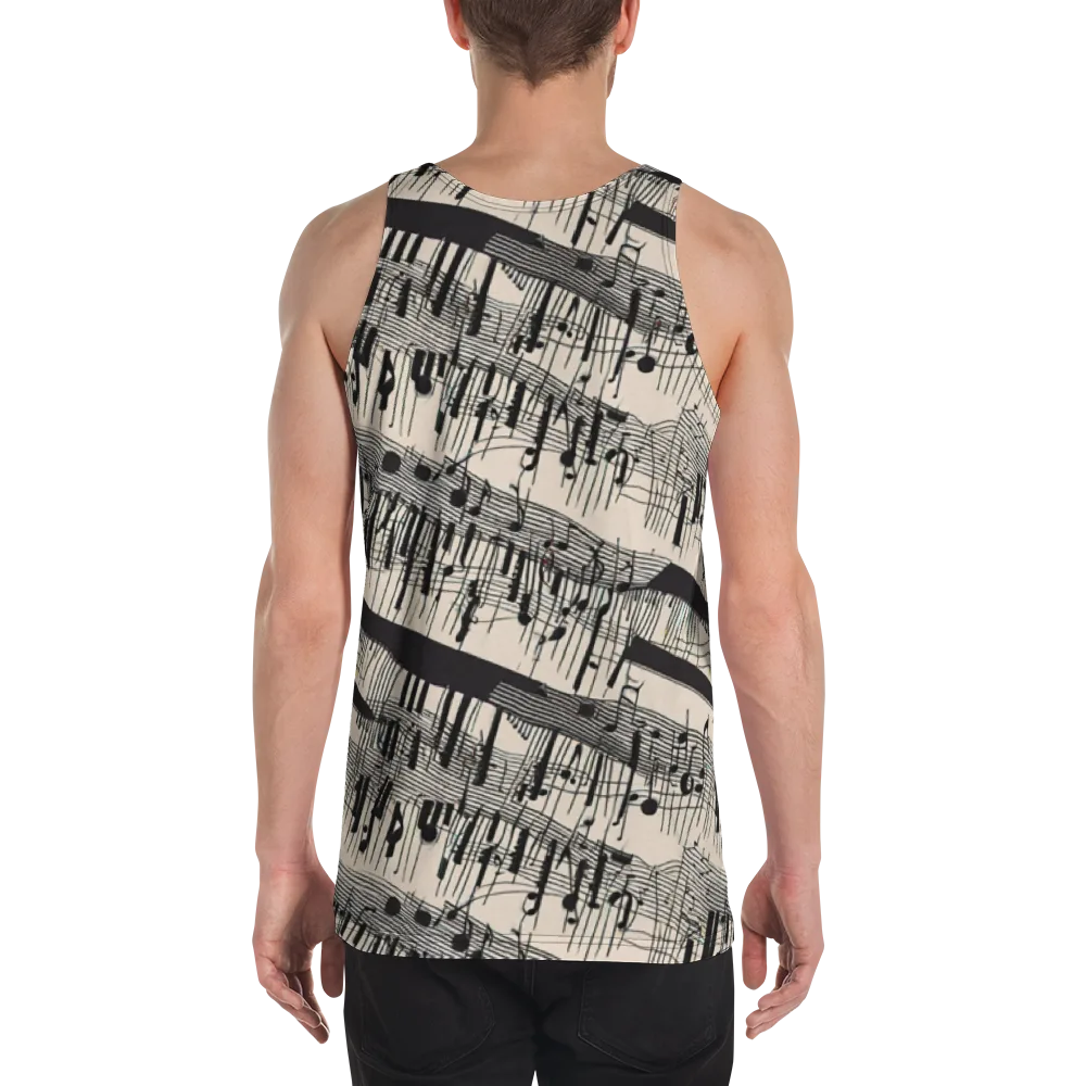 Noir Crescendo on Men's Tank Top — Back