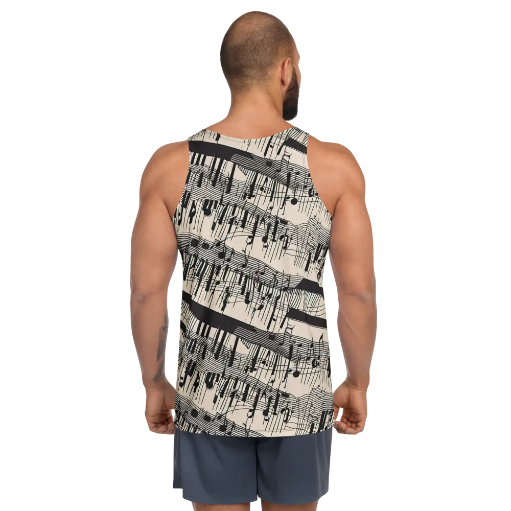 Noir Crescendo on Men's Tank Top — Back