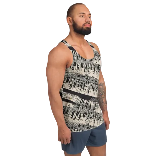 Noir Crescendo on a Men's Tank Top