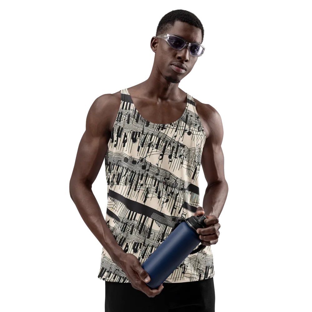 Noir Crescendo on Men's Tank Top — Front