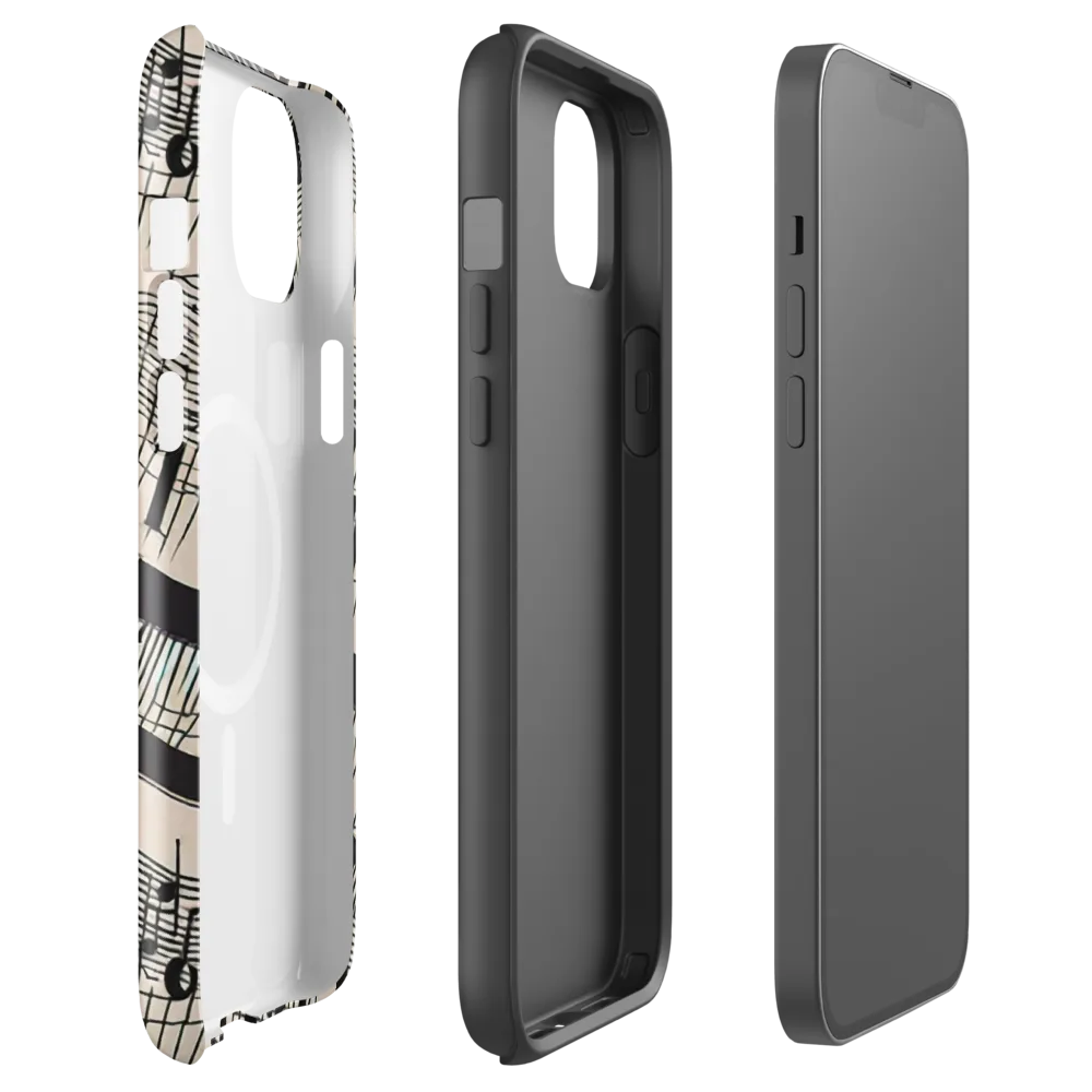 Noir Crescendo on MagSafe Tough Case for iPhone® — Front