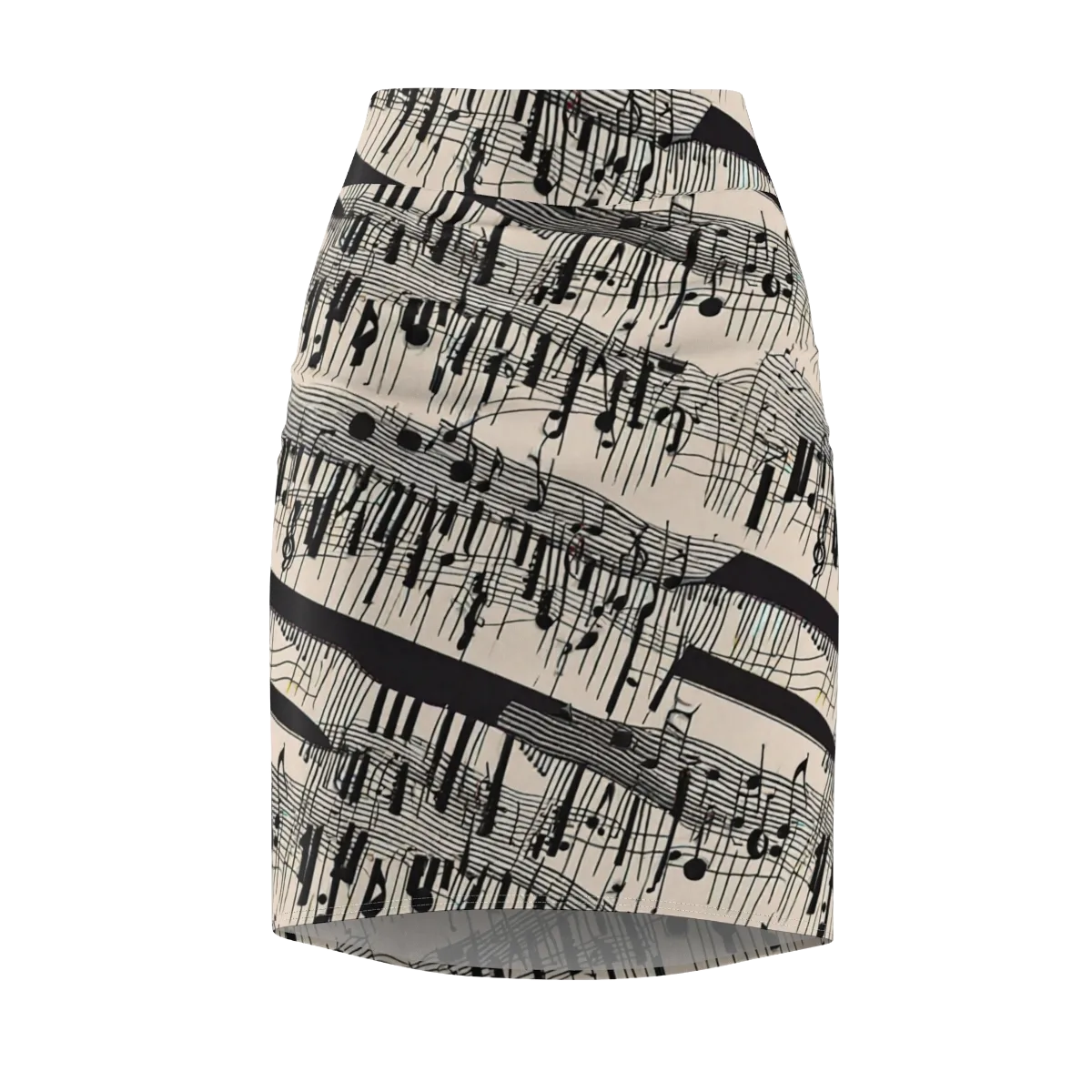 Noir Crescendo on Pencil Skirt — Front