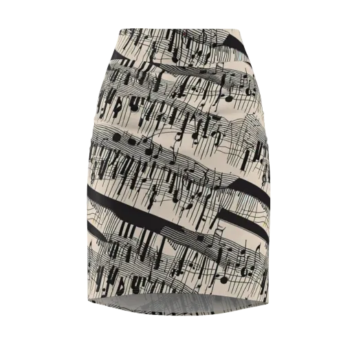 Noir Crescendo on a Pencil Skirt