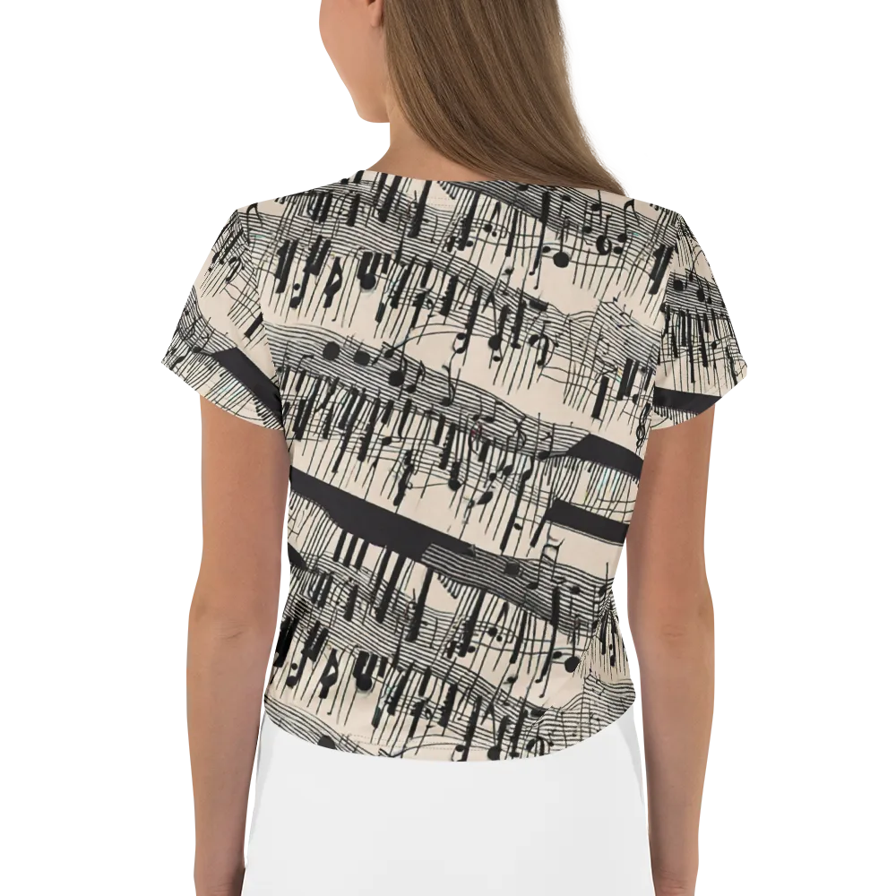 Noir Crescendo on Crop Tee — Back