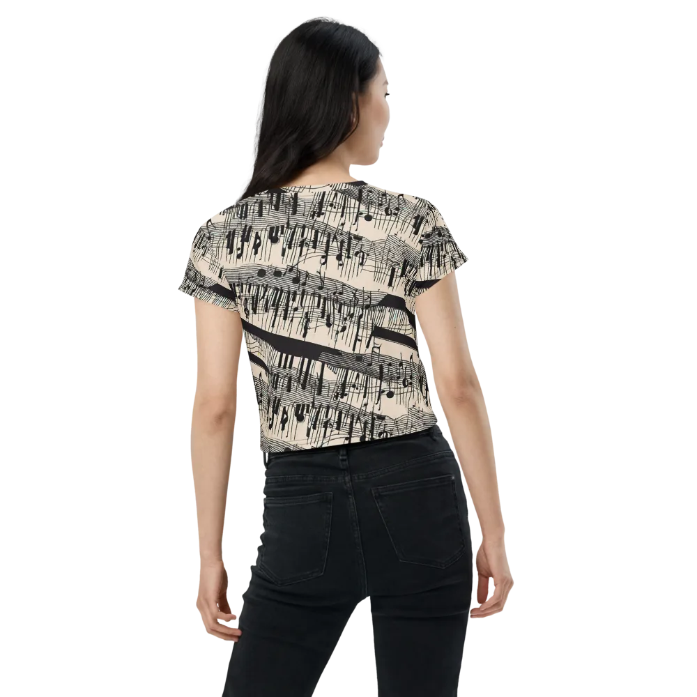 Noir Crescendo on Crop Tee — Back