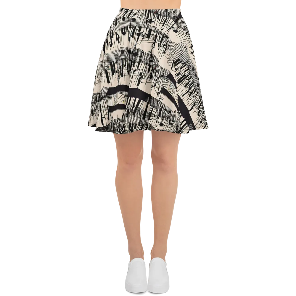 Noir Crescendo on Skater Skirt — Front