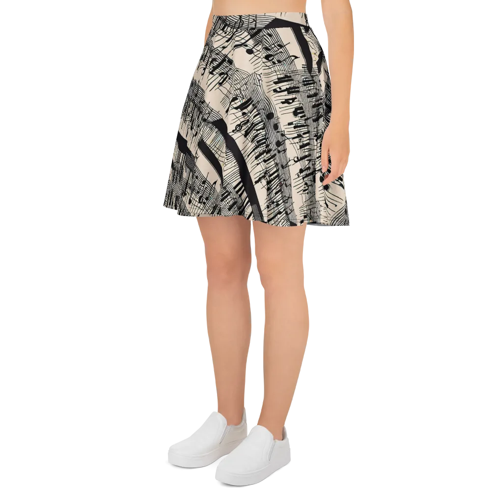 Noir Crescendo on Skater Skirt — Left