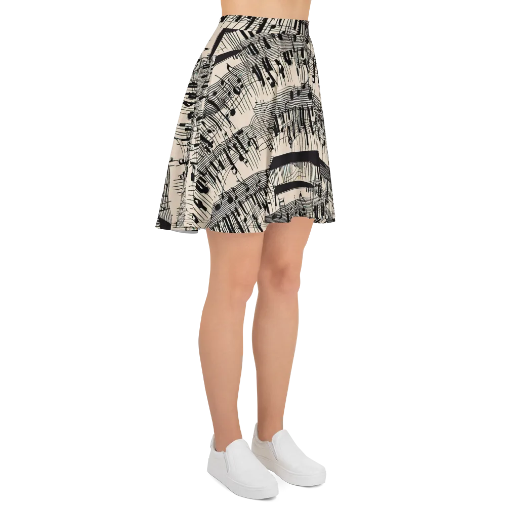 Noir Crescendo on Skater Skirt — Right