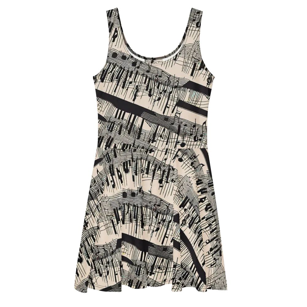 Noir Crescendo on Skater Dress — Front