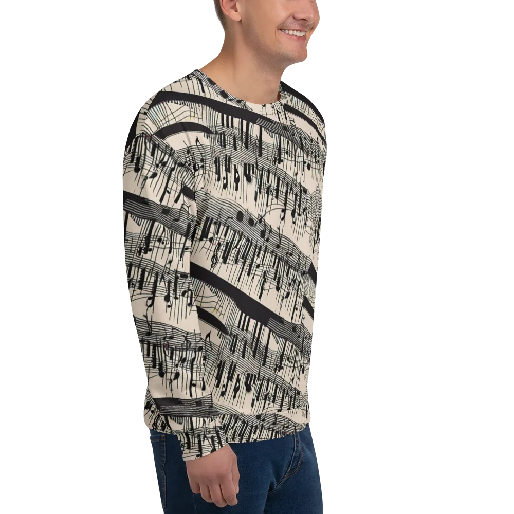 Noir Crescendo on Sweatshirt — Right Front