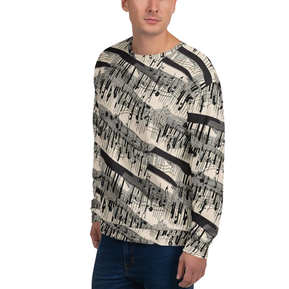 Noir Crescendo on Sweatshirt — Left Front