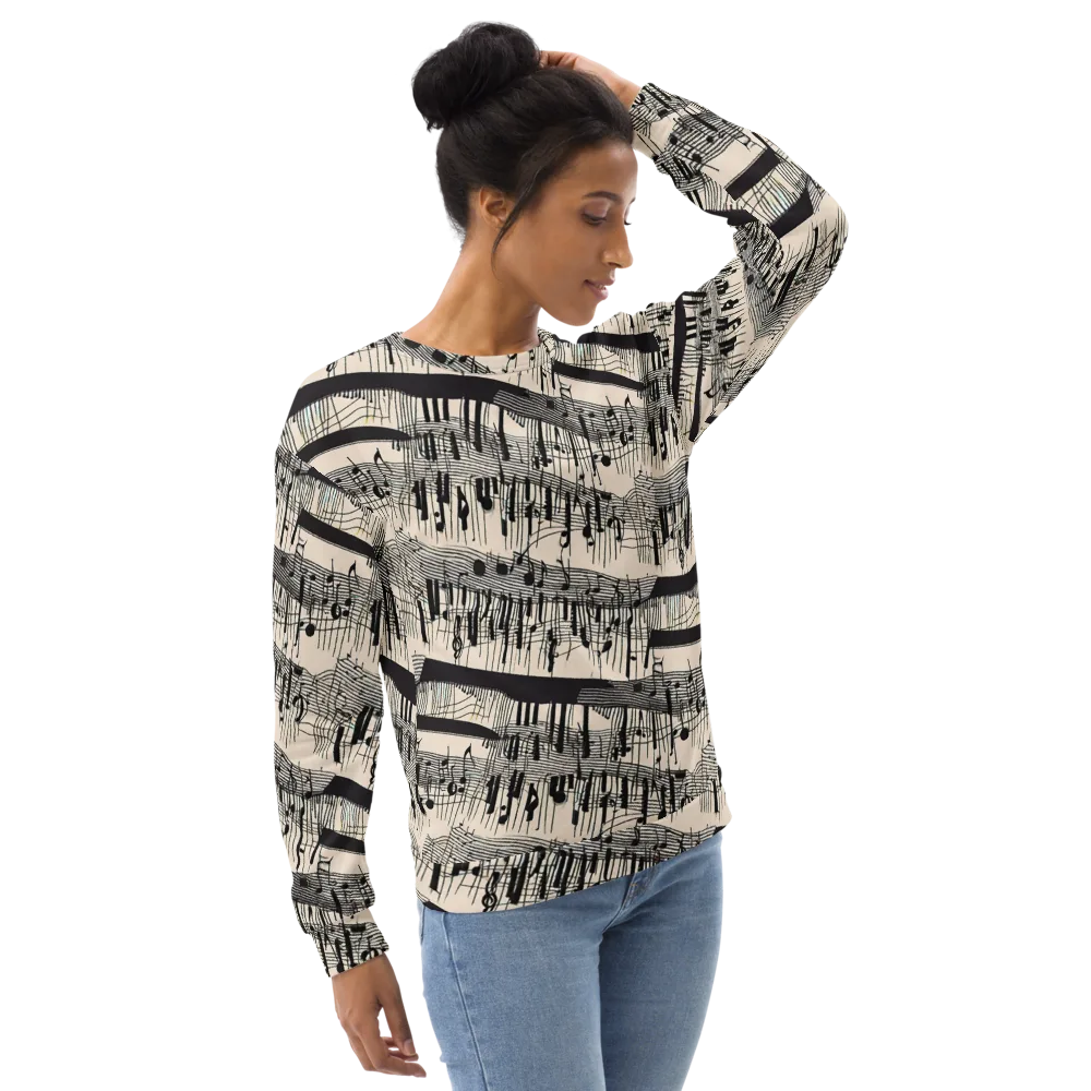 Noir Crescendo on Sweatshirt — Right Front