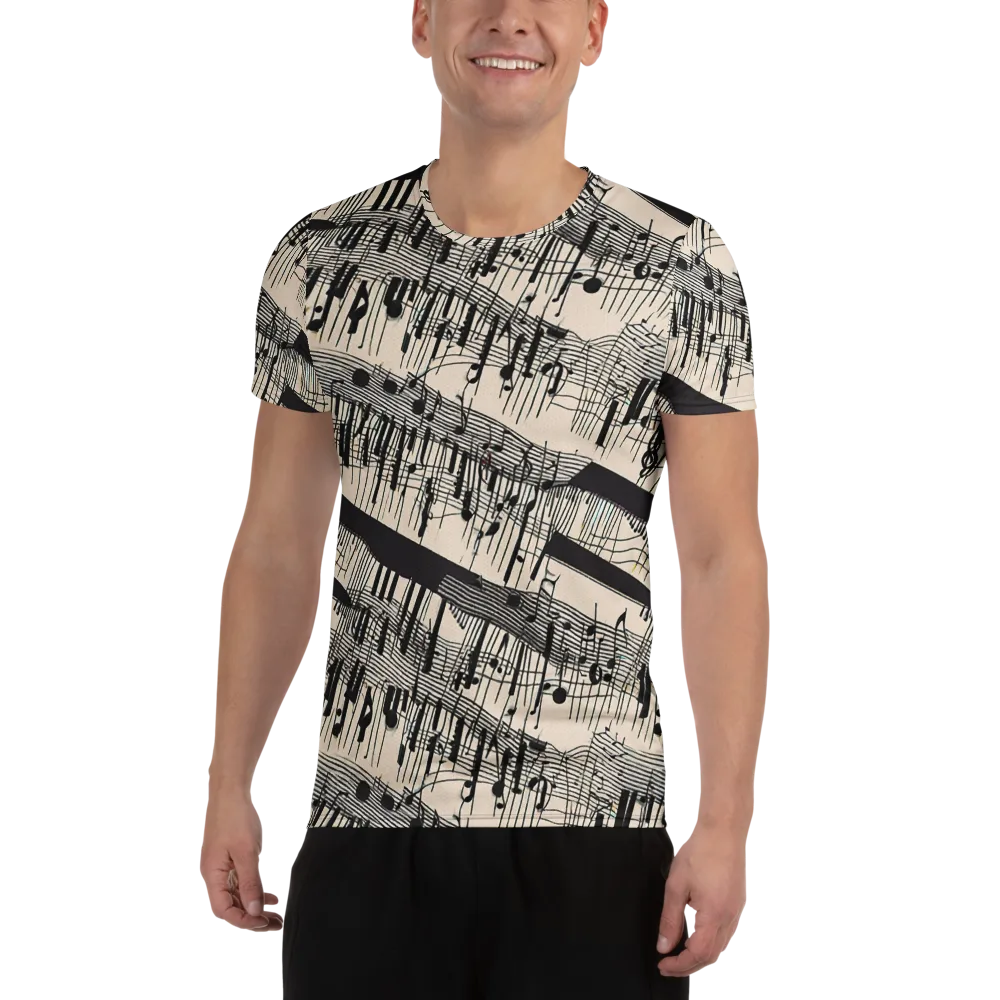 Noir Crescendo on Men's Athletic T-Shirt — Front