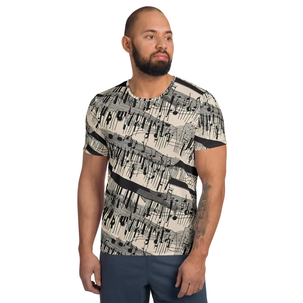 Noir Crescendo on Men's Athletic T-Shirt — Front