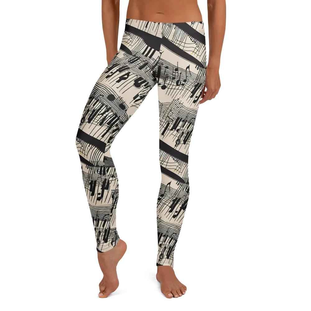 Noir Crescendo on Leggings — Front