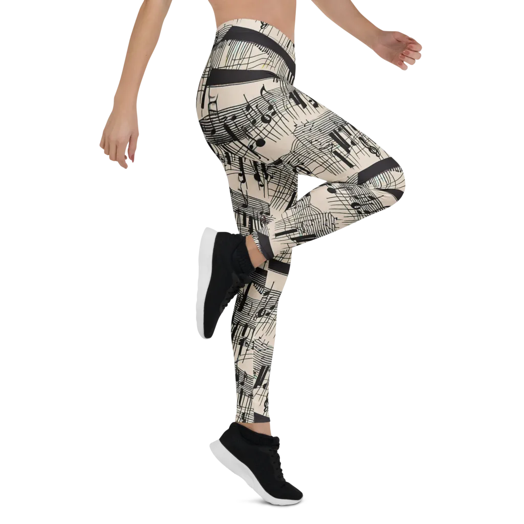 Noir Crescendo on Leggings — Right