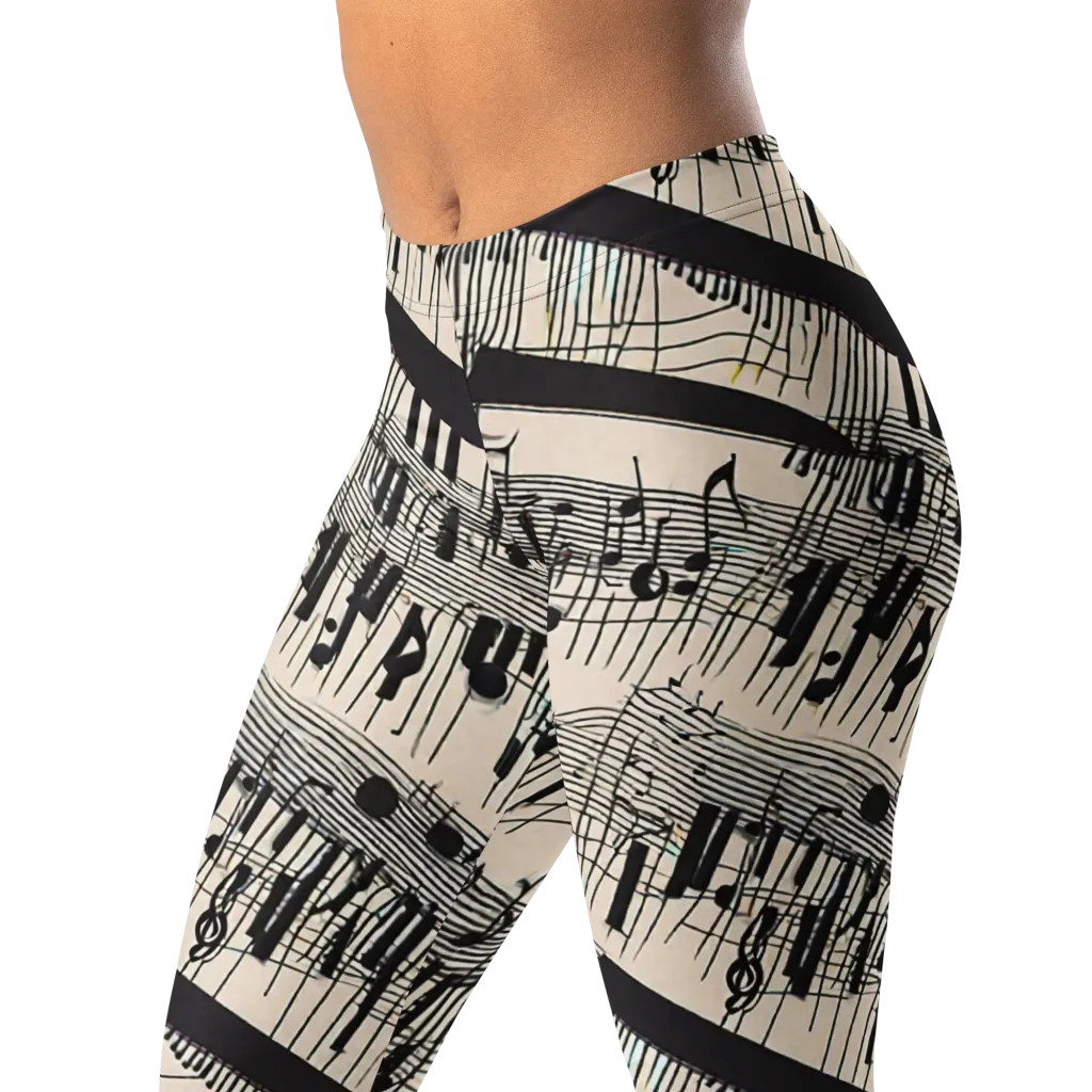 Noir Crescendo on Leggings — Left Front