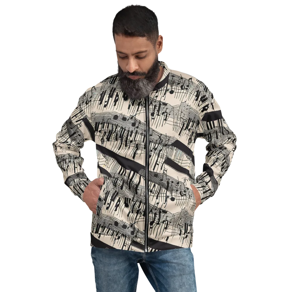 Noir Crescendo on Bomber Jacket — Front