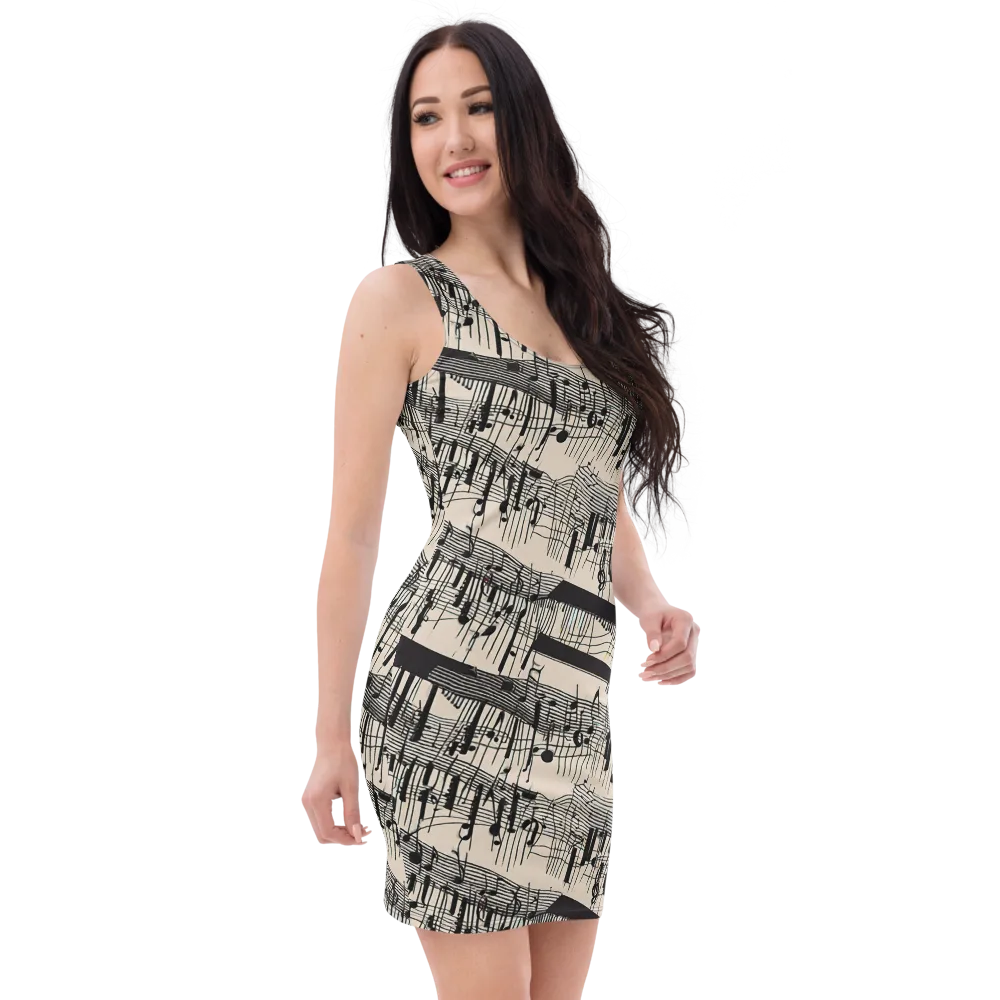 Noir Crescendo on Bodycon Dress — Right Front