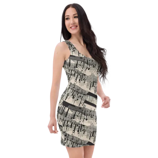 Noir Crescendo on a Bodycon Dress