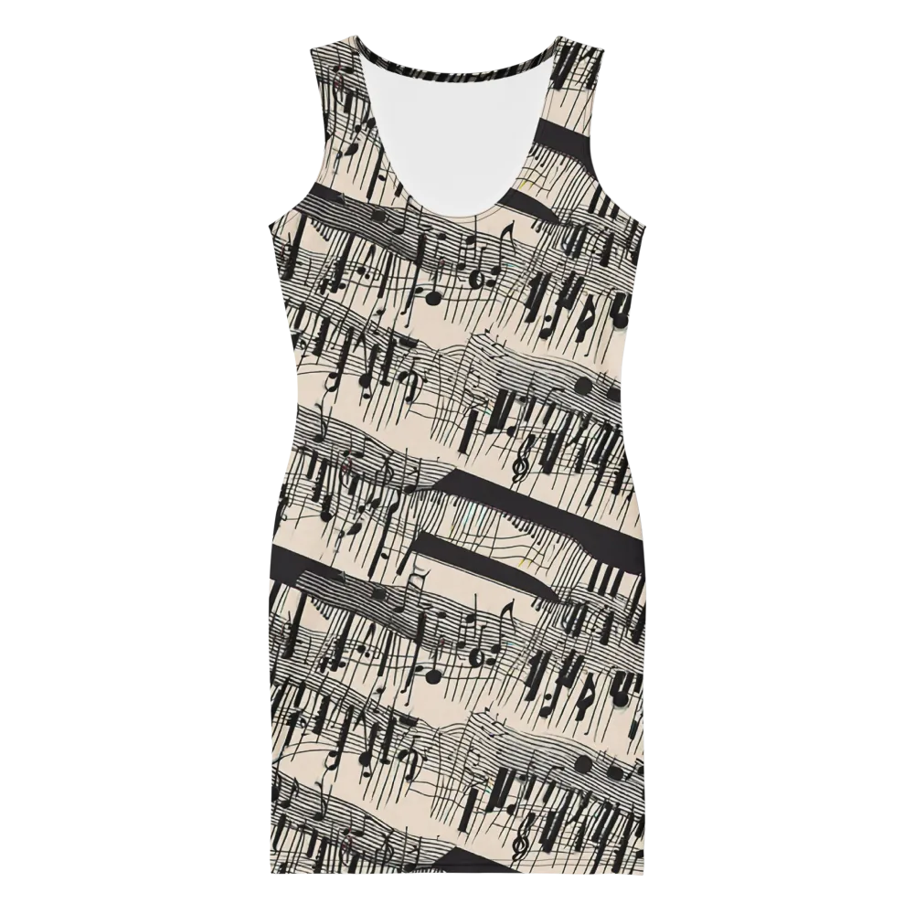Noir Crescendo on Bodycon Dress — Front