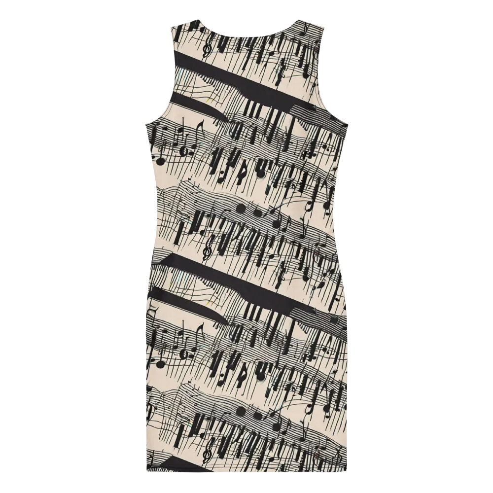 Noir Crescendo on Bodycon Dress — Back