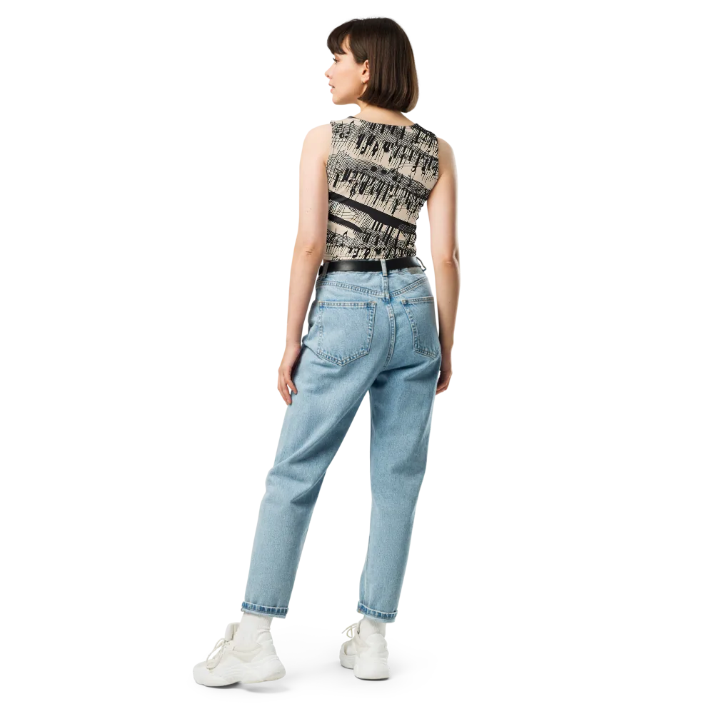 Noir Crescendo on Crop Top — Back