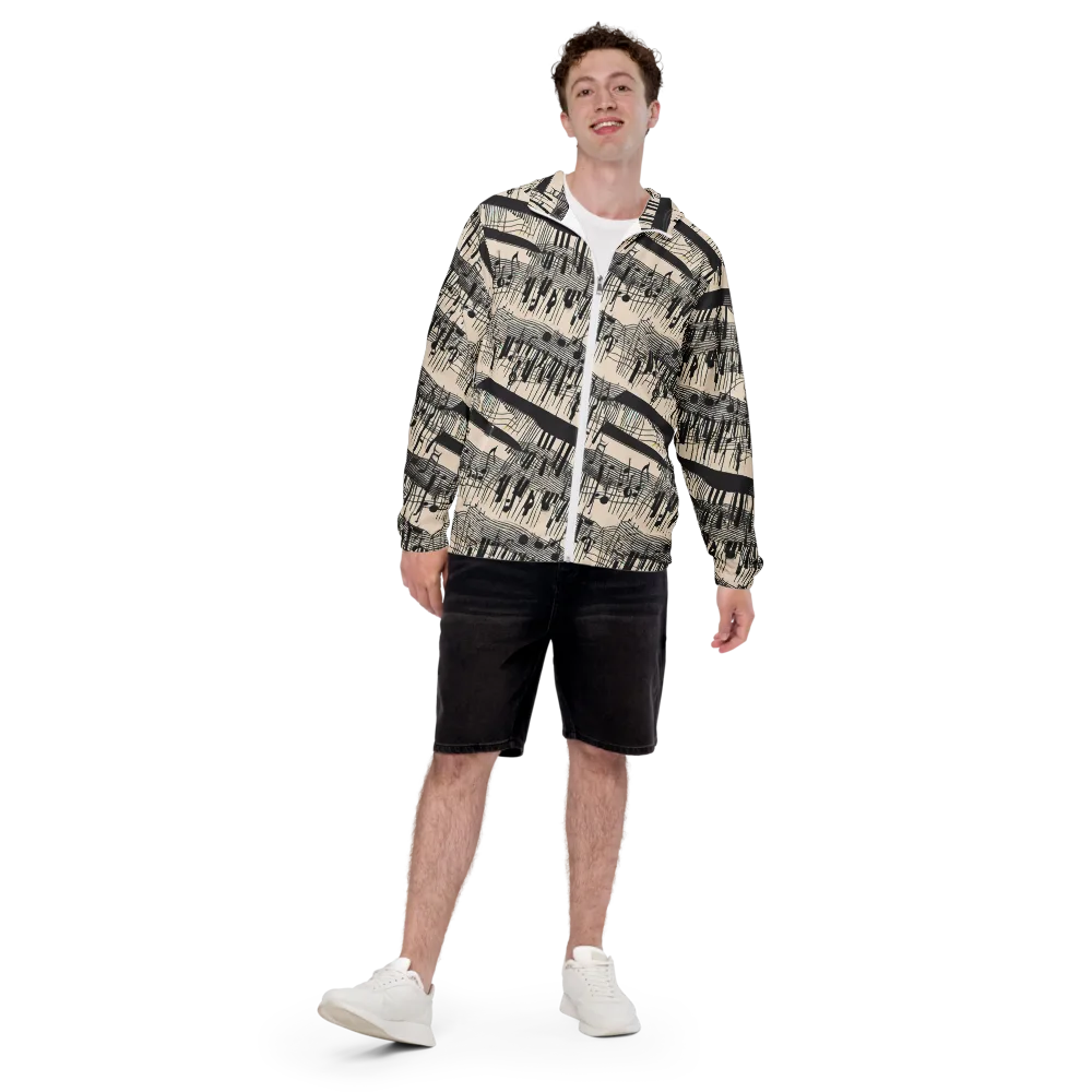 Noir Crescendo on Men's Windbreaker — Front