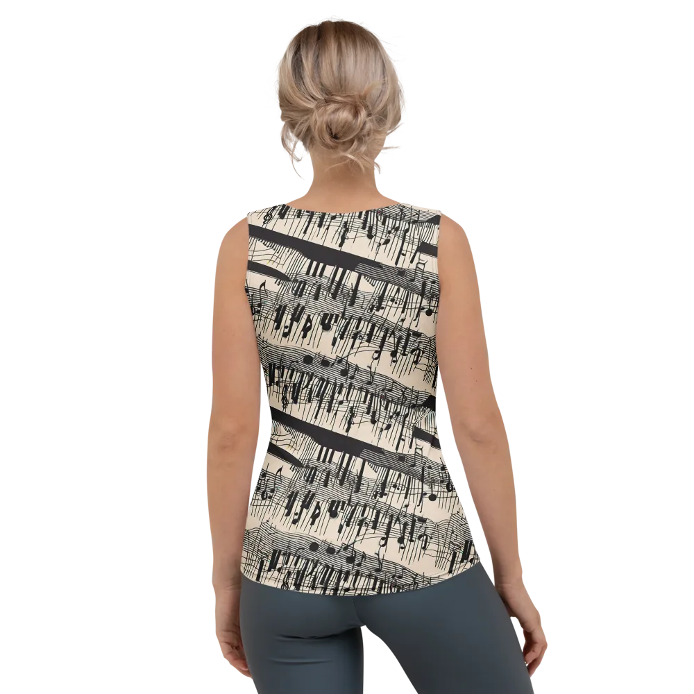 Noir Crescendo on Women's Tank Top — Back