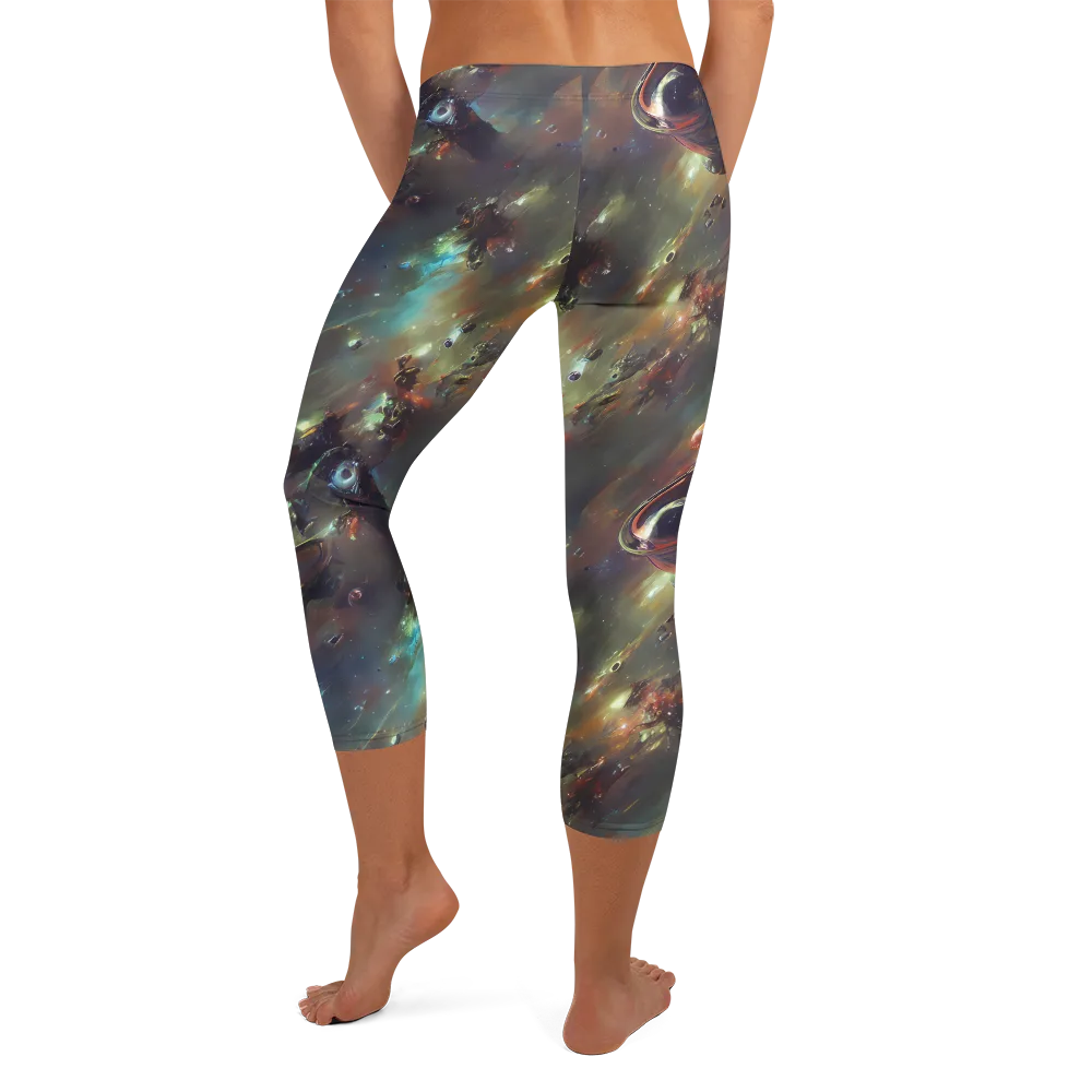 Chaos Crescendo on Capri Leggings — Back
