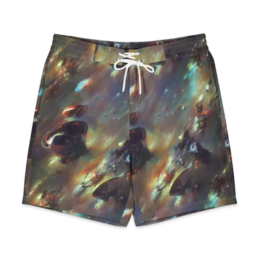 Chaos Crescendo on a Men's Board Shorts