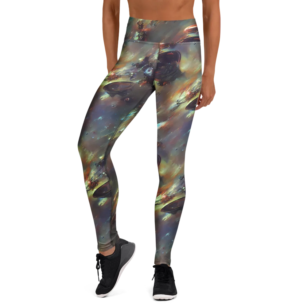 Chaos Crescendo on Yoga Leggings — Front
