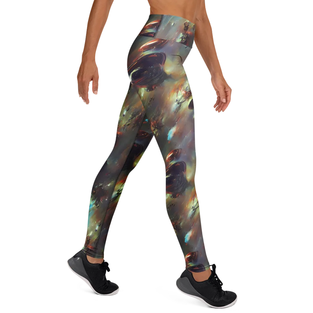 Chaos Crescendo on Yoga Leggings — Right