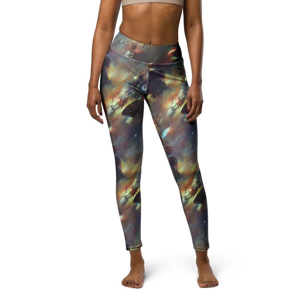 Chaos Crescendo on Yoga Leggings — Front