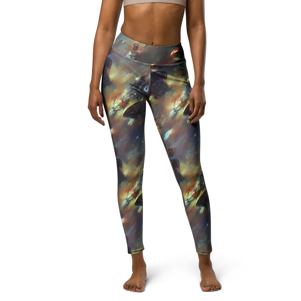 Chaos Crescendo on Yoga Leggings — Front