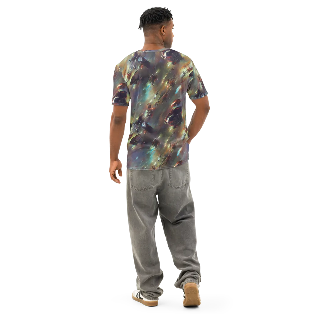 Chaos Crescendo on Men's Cotton Crew Neck T-Shirt — Back