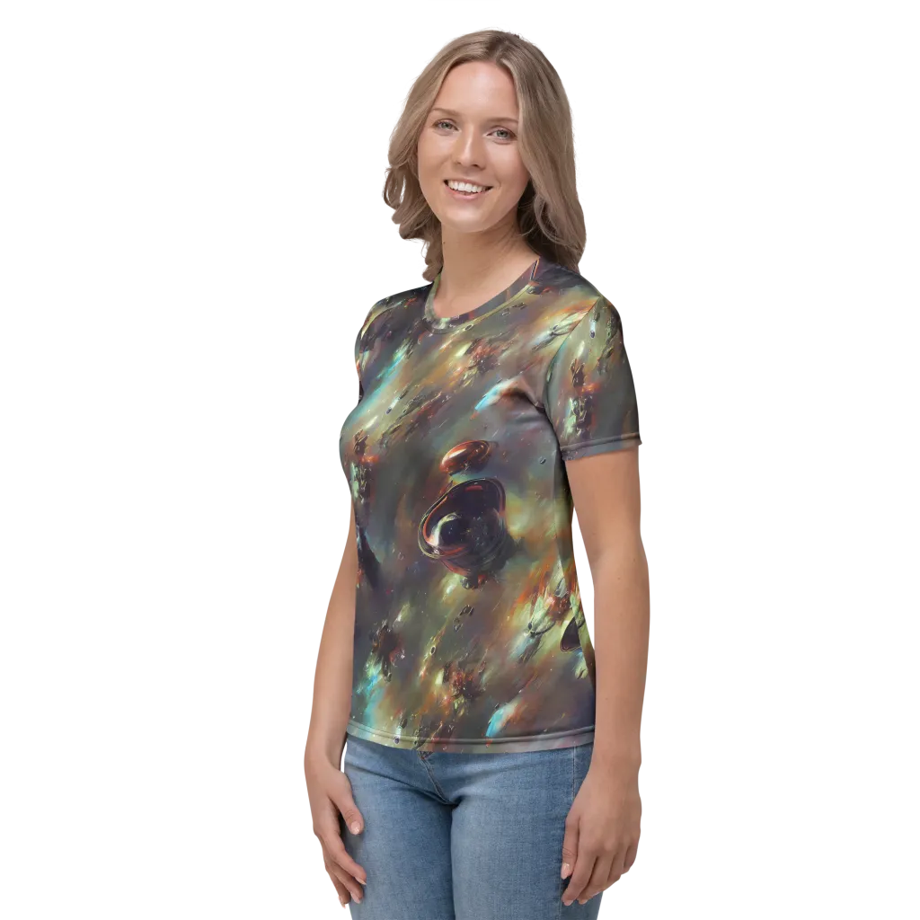 Chaos Crescendo on Women's Crew Neck T-Shirt — Left