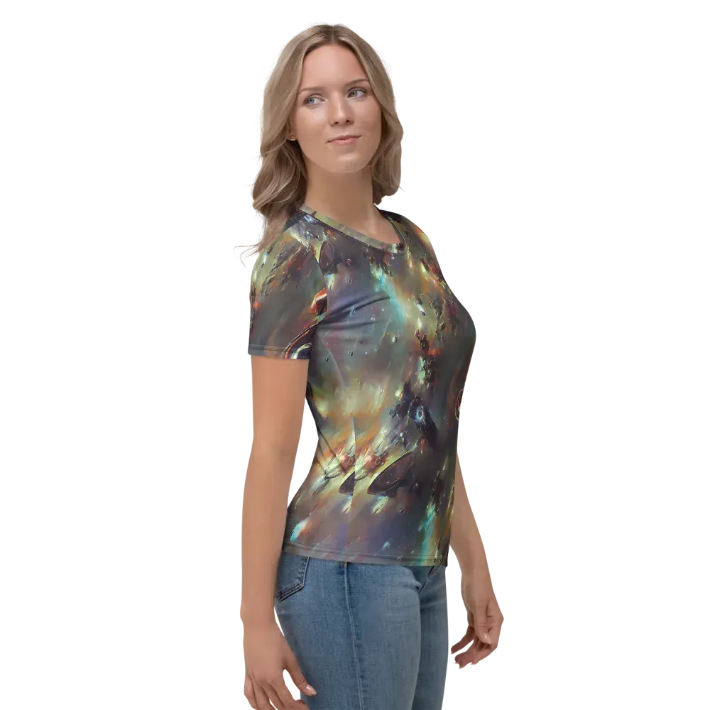 Chaos Crescendo on Women's Crew Neck T-Shirt — Right