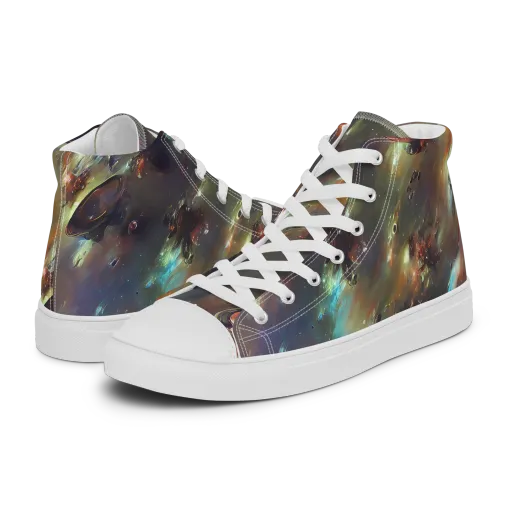 Chaos Crescendo on a Women's High Top Canvas Shoes