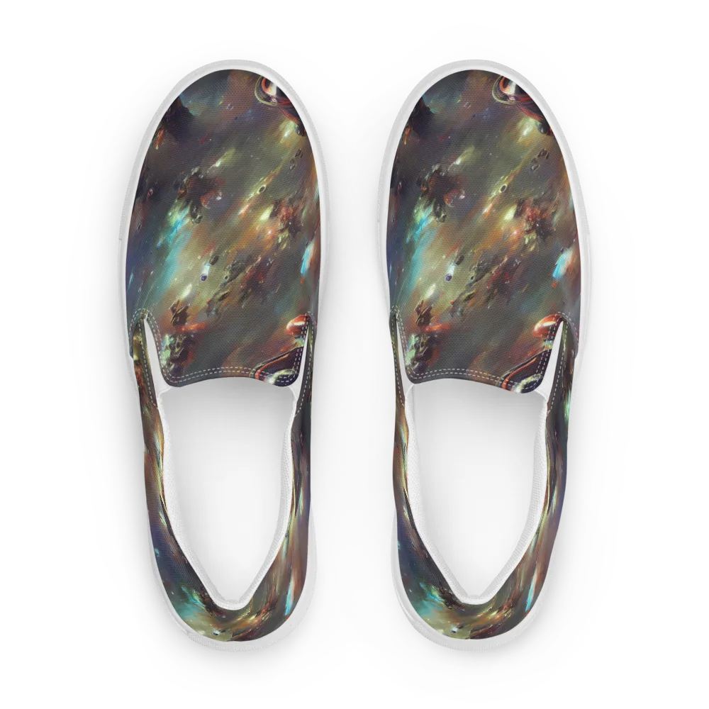 Chaos Crescendo on Men's Slip-On Canvas Shoes — Front