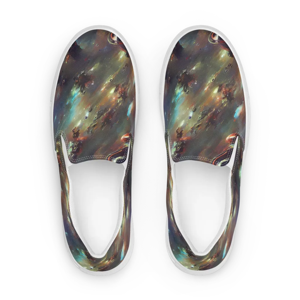 Chaos Crescendo on Women's Slip-On Canvas Shoes — Front
