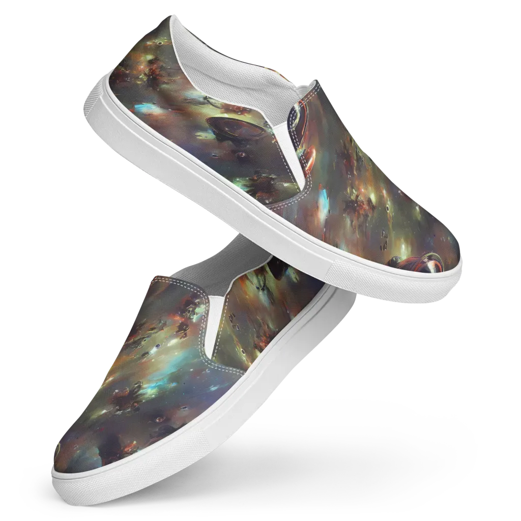 Chaos Crescendo on Women's Slip-On Canvas Shoes — Front