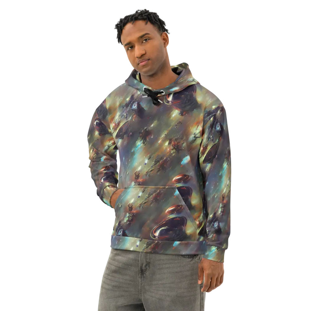 Chaos Crescendo on Cotton Hoodie — Left Front