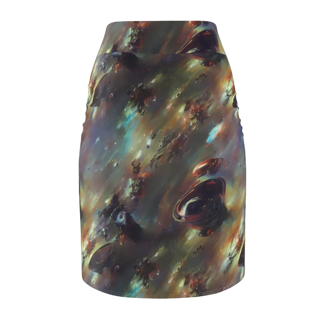 Chaos Crescendo on Pencil Skirt — Back